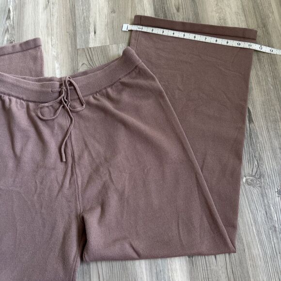 Wide Leg Viscose Drawstring Sweatpants Taupe Size XL - Picture 7 of 7